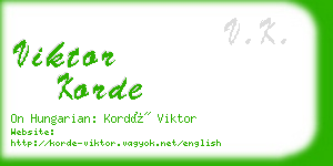 viktor korde business card